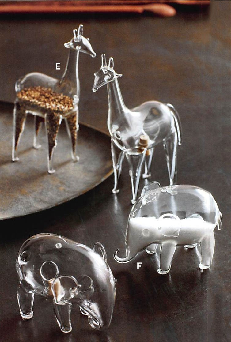 Roost Safari Salt & Pepper Shakers - Set of 6