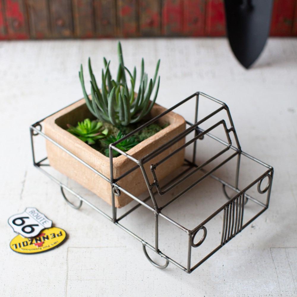 Kalalou Wire And Clay Truck Planter