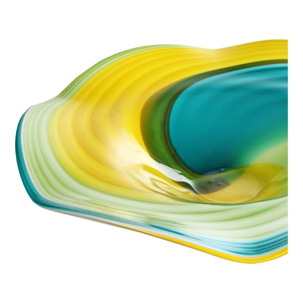 Moe's Home Collection Blue Curl Wall Plate - Set Of 2