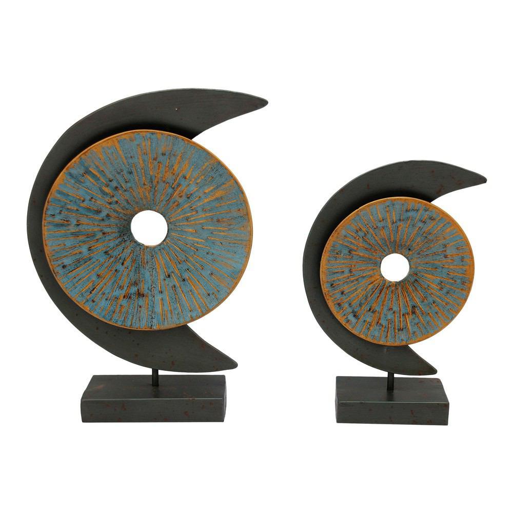 Moe's Home Collection Blue Moon Sculpture - Set Of 2