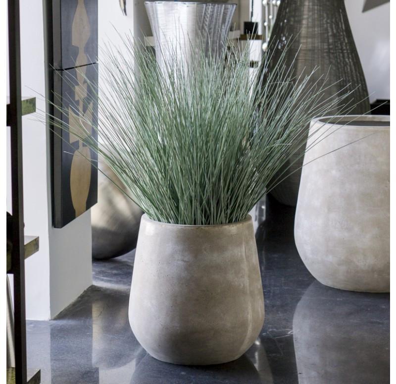 Gold Leaf Design Group Bear Grass In Urbano Bell Fiber Clay Planter
