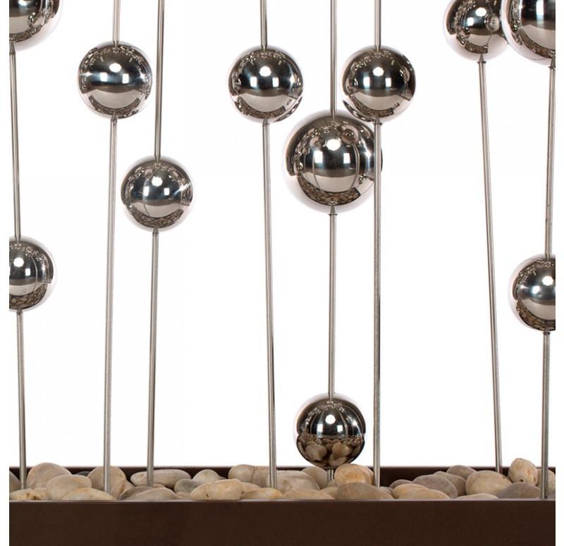 Gold Leaf Design Group Ball Sway In Custom Rectangle Planter (Polished White River Rock At Base)