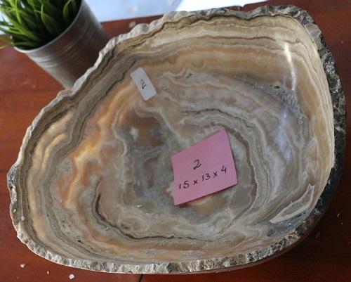 Raw Edge Natural Free Form Onyx Bowl