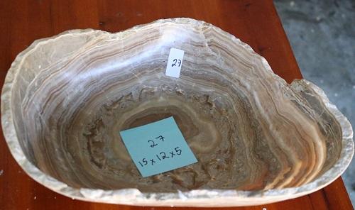 Raw Edge Natural Free Form Onyx Bowl