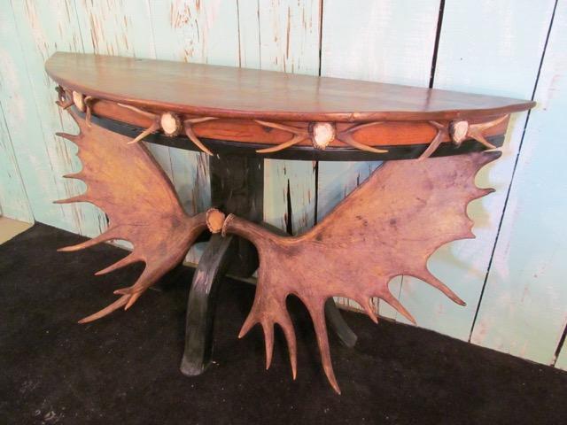 Antlerworx Half Moon Moose Console Table (ST-5)