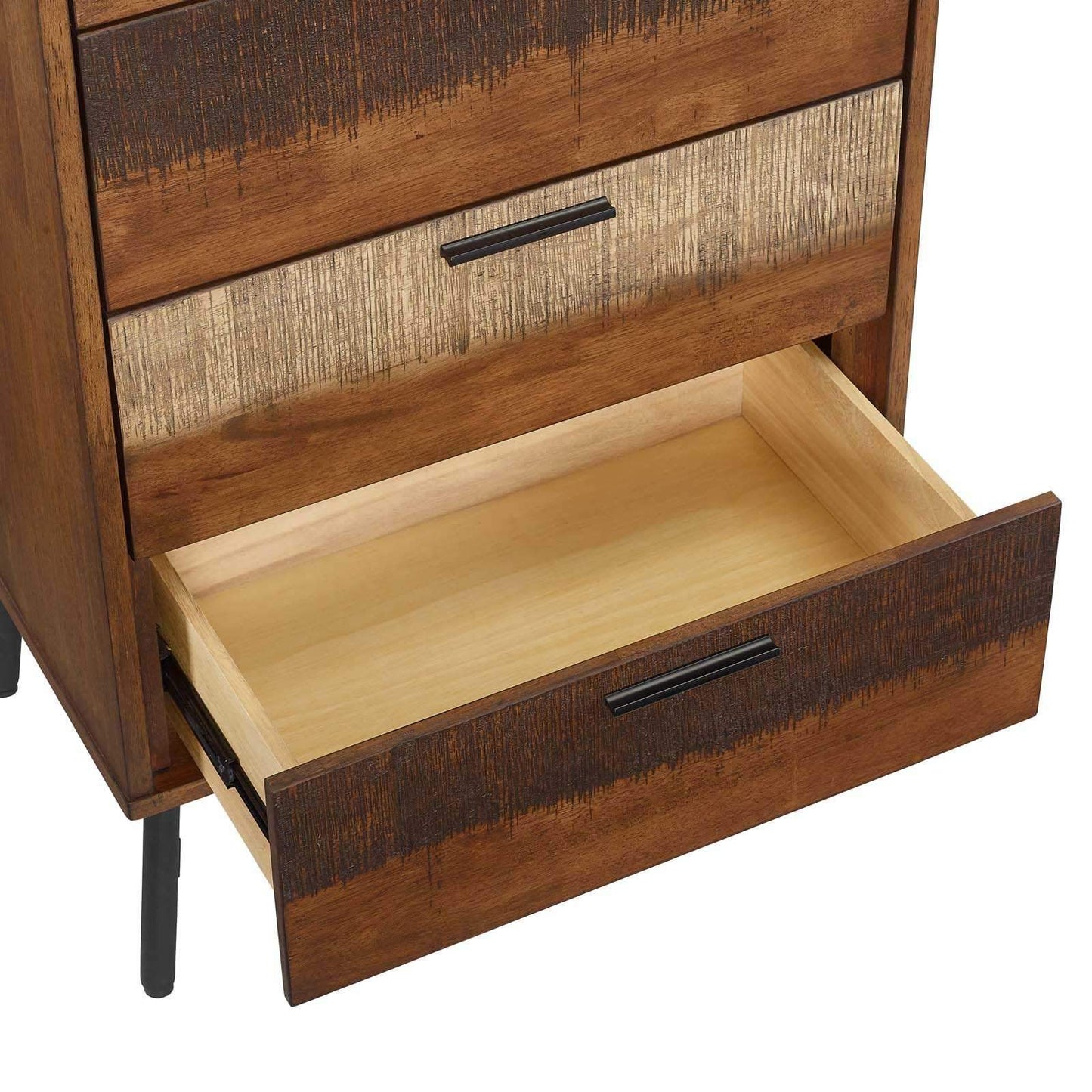 Modway Arwen Rustic Wood Chest Walnut