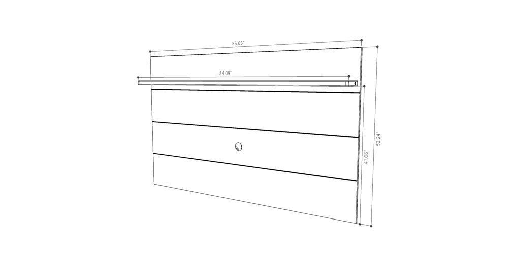 Manhattan Comfort Cabrini TV Stand and Floating Wall TV Panel with LED Lights 2.2 - Modish Store