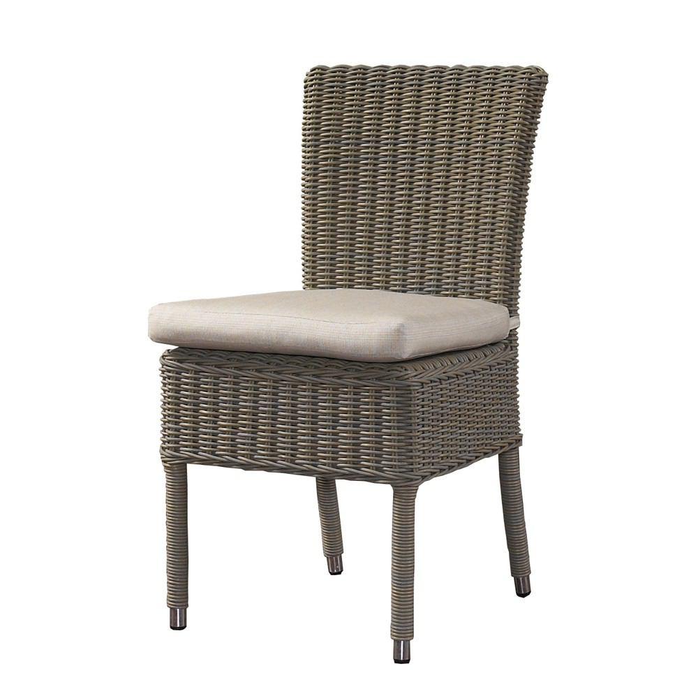 Padma's Plantation Outdoor Boca Chair - With White Outdoor Cushion