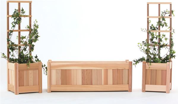 All Things Cedar 5pc. Planter Set w/ Trellis