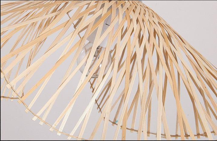 Teahouse Courtyard Classical Chandelier Handmade Bamboo Straight Line Lamps