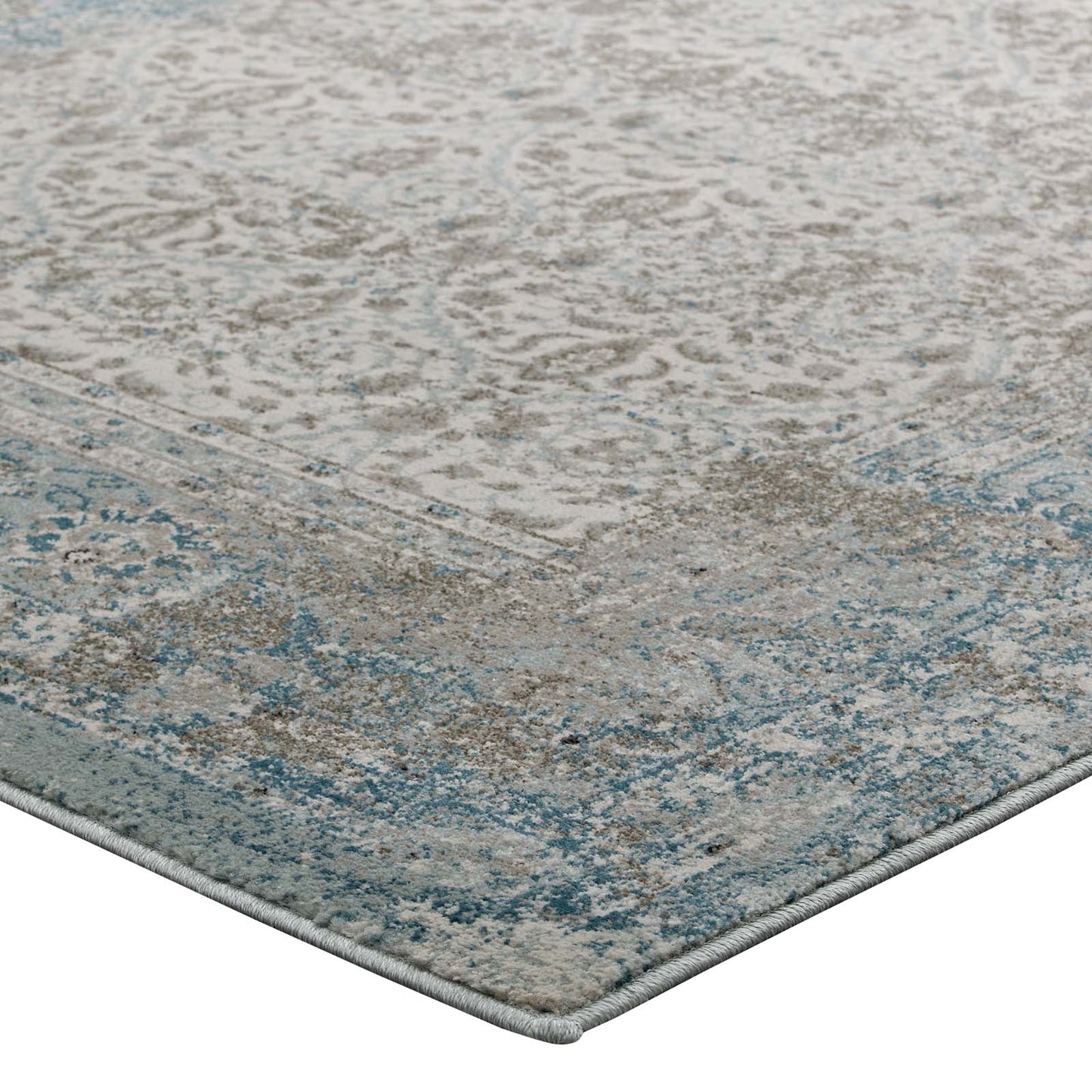 Modway Dilys Distressed Vintage Floral Lattice 5x8 Area Rug | Rugs |