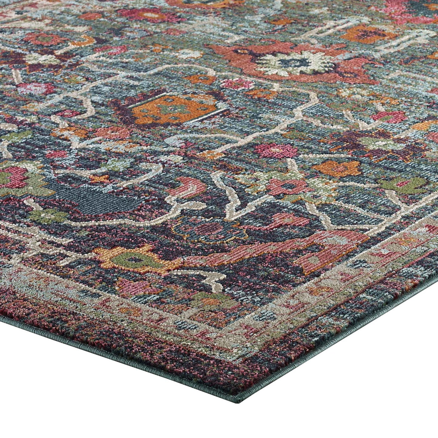Modway Tribute Every Distressed Vintage Floral 5x8 Area Rug | Rugs | Modishstore-3
