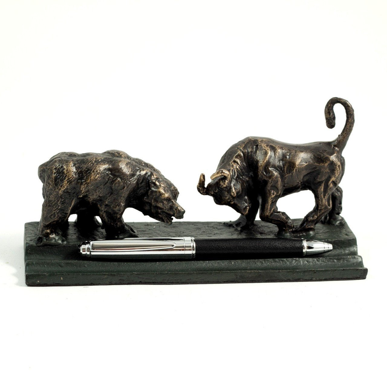 Bey-Berk Bull and Bear Double Pen Holder