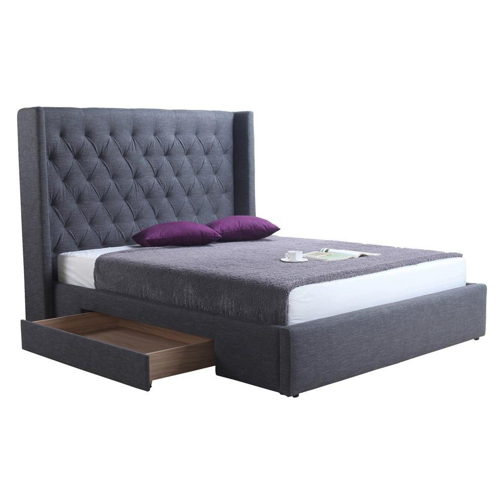 Moe's Home Collection Blair 2-Drawer Bed King