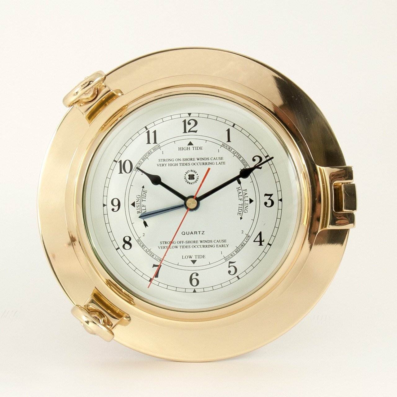 Bey-Berk Brass Porthole Tide / Time Clock