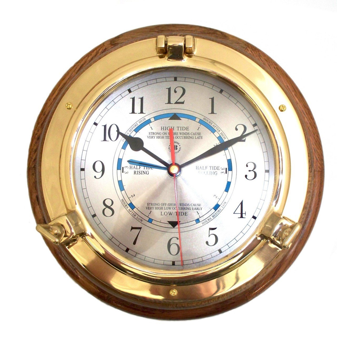 Bey-Berk Brass Porthole Tide & Time Clock