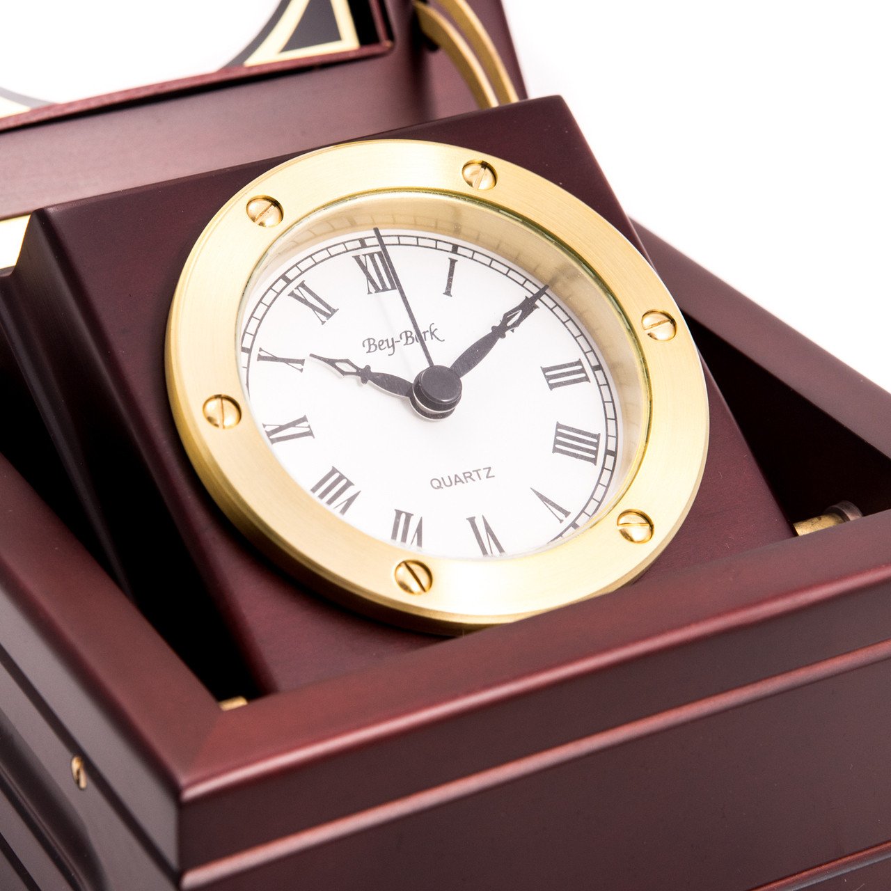 Bey-Berk Solid Brass Gimbal Clock