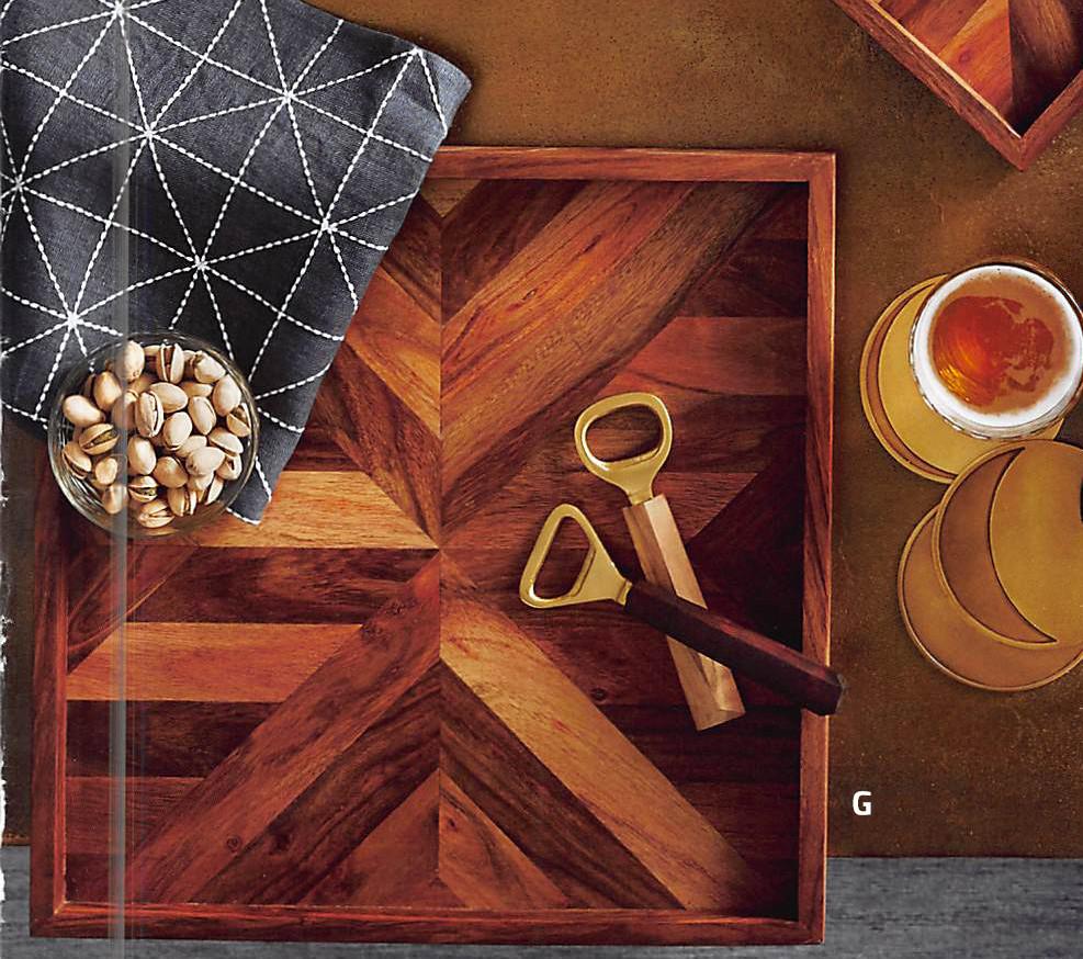 Roost Marquetry Trays - Set Of 3