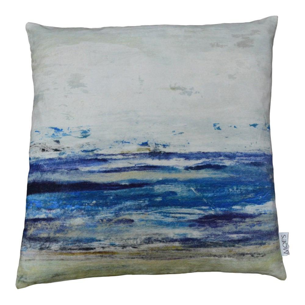 Moe's Home Collection Ocean Velvet Feather Cushion - 25 x 25