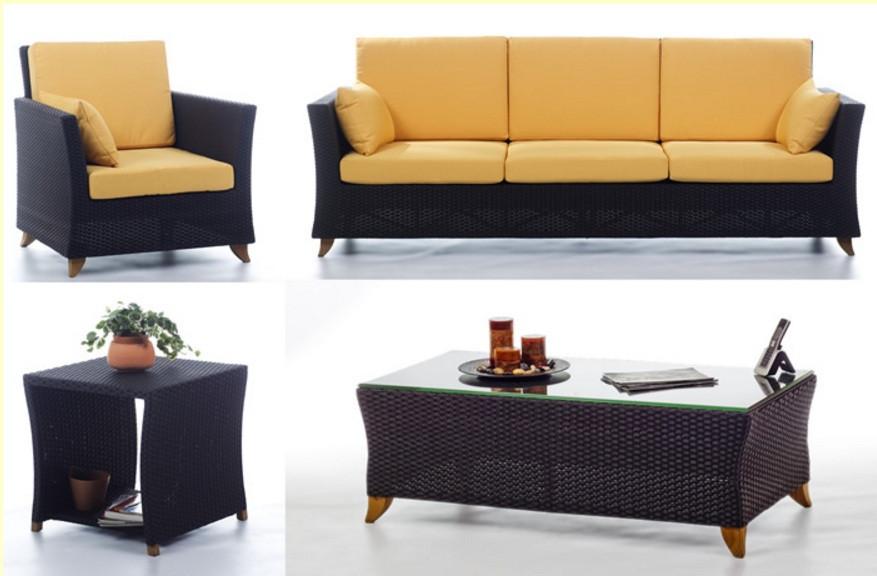 All Things Cedar 4pc. Rattan Deep Seating Set