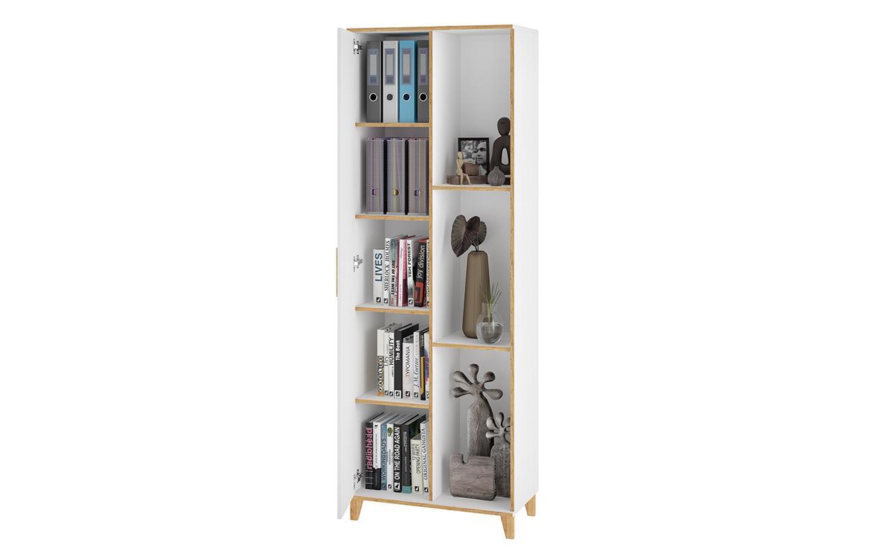 Manhattan Comfort Minetta 8-Shelf Mid Century China Storage Closet
