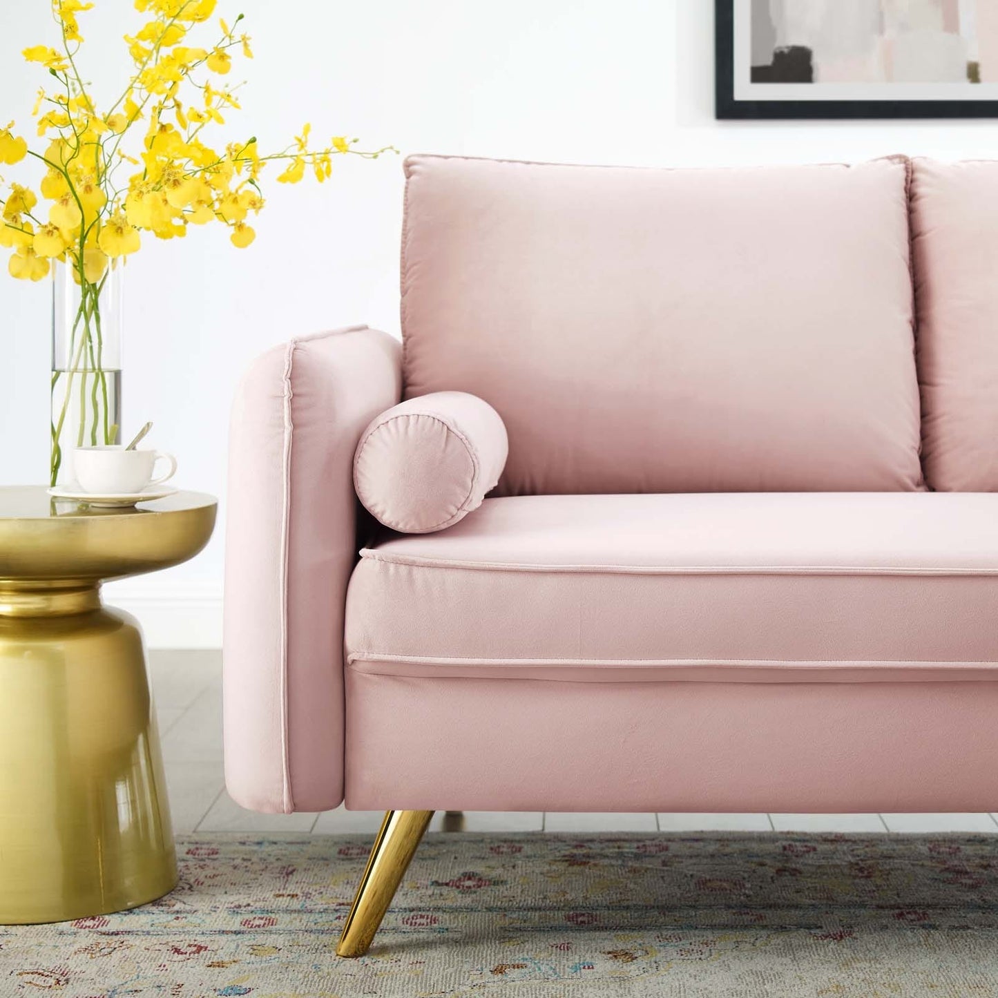 Modway Revive Performance Velvet Loveseat | Loveseats | Modishstore-38