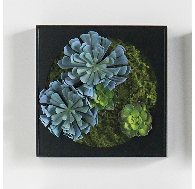 Gold Leaf Design Group Mini Green Wall Silver Echeveria