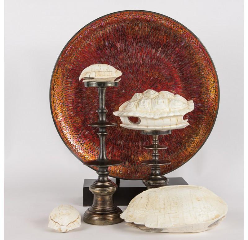 Gold Leaf Design Group Mosaic Glass Disc