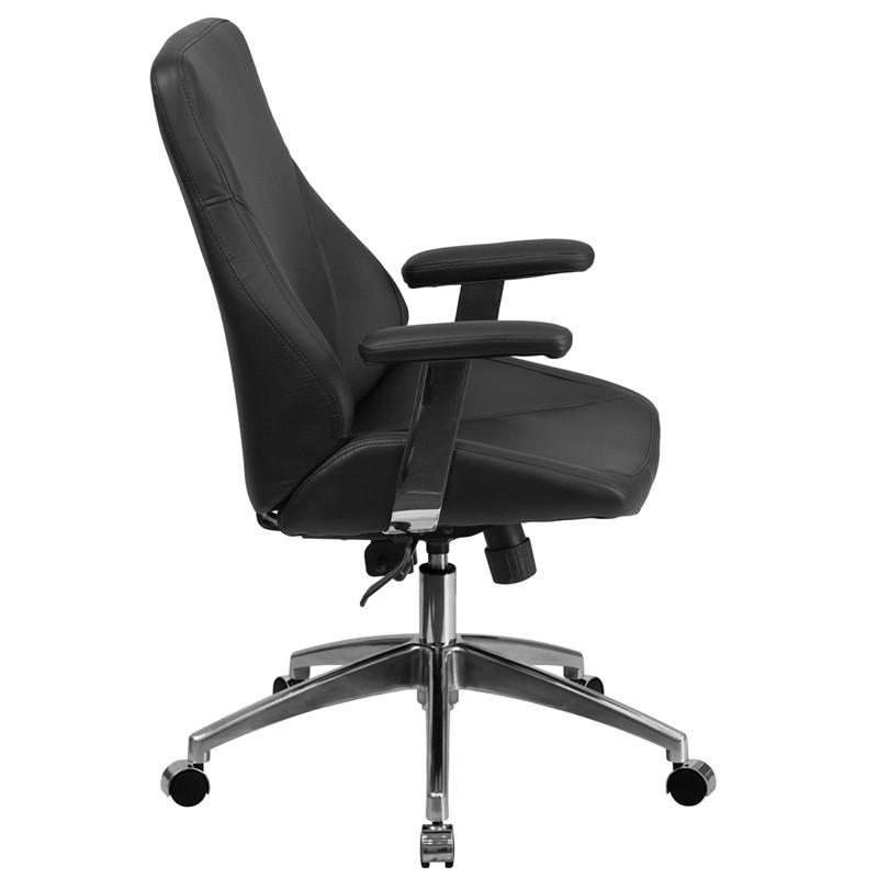 Flash Furniture Mid-Back Leather Executive Swivel Office Chair