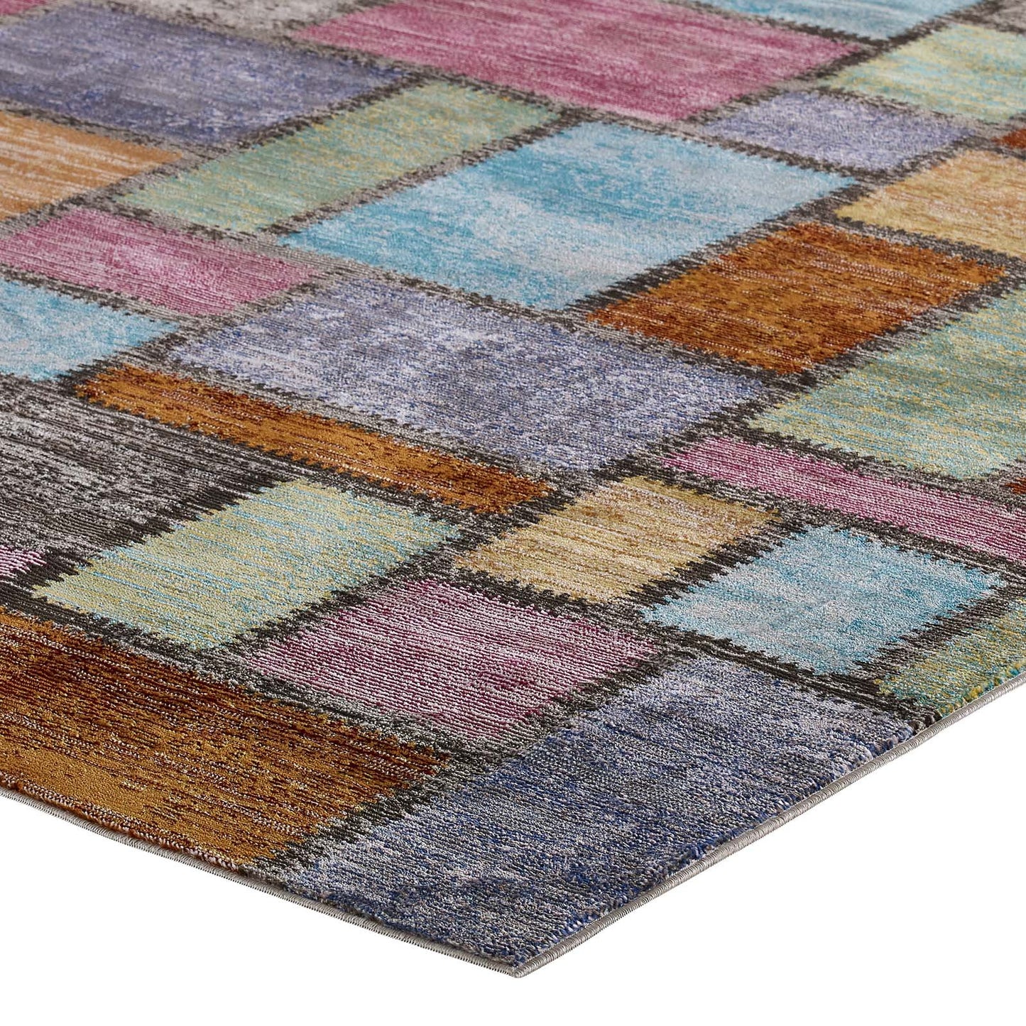 Modway Success Nyssa Abstract Geometric Mosaic 4x6 Area Rug Multicolored