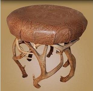 Antlerworx Upholstered Round Stool (URS-1)