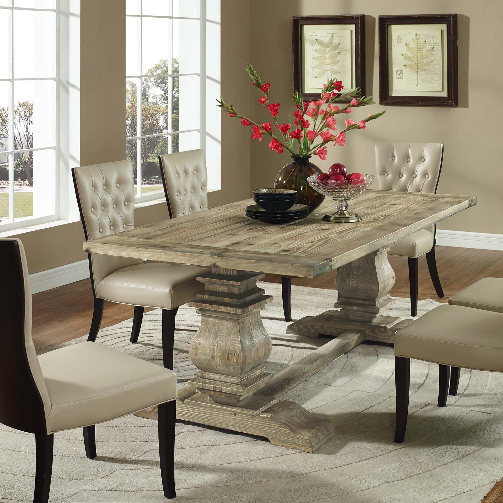 Column Rectangle Wood Dining Table By Modway - EEI-1199 | Dining Tables
