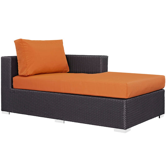Convene Outdoor Patio Fabric Right Arm Chaise By Modway - EEI-1843 | Outdoor Chaise Lounges
