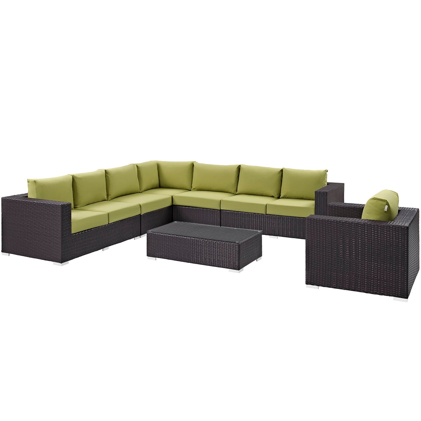 Convene 7 Piece Outdoor Patio Sectional Set By Modway - EEI-2162 | Outdoor Sofas, Loveseats & Sectionals - 2