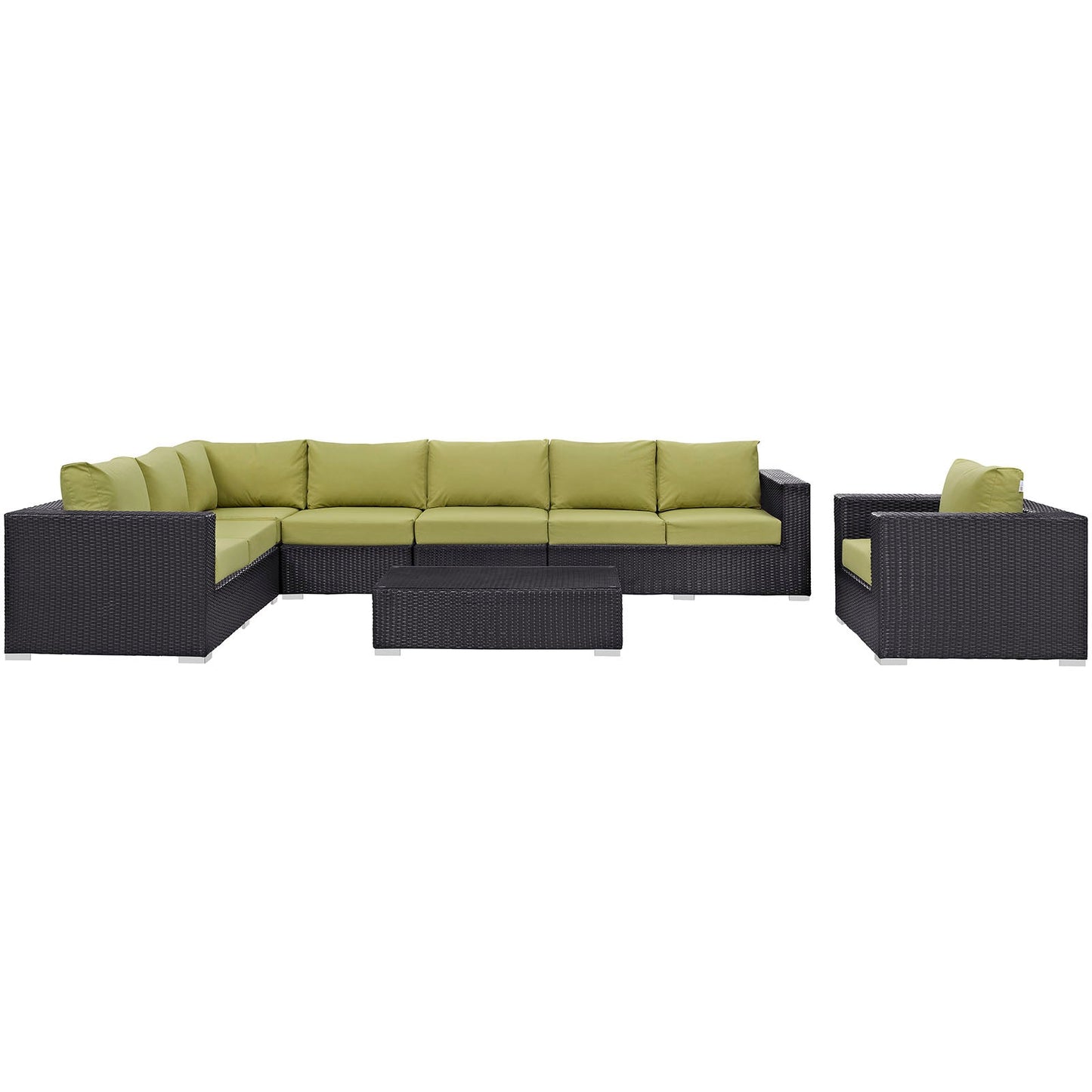 Convene 7 Piece Outdoor Patio Sectional Set By Modway - EEI-2162 | Outdoor Sofas, Loveseats & Sectionals - 4