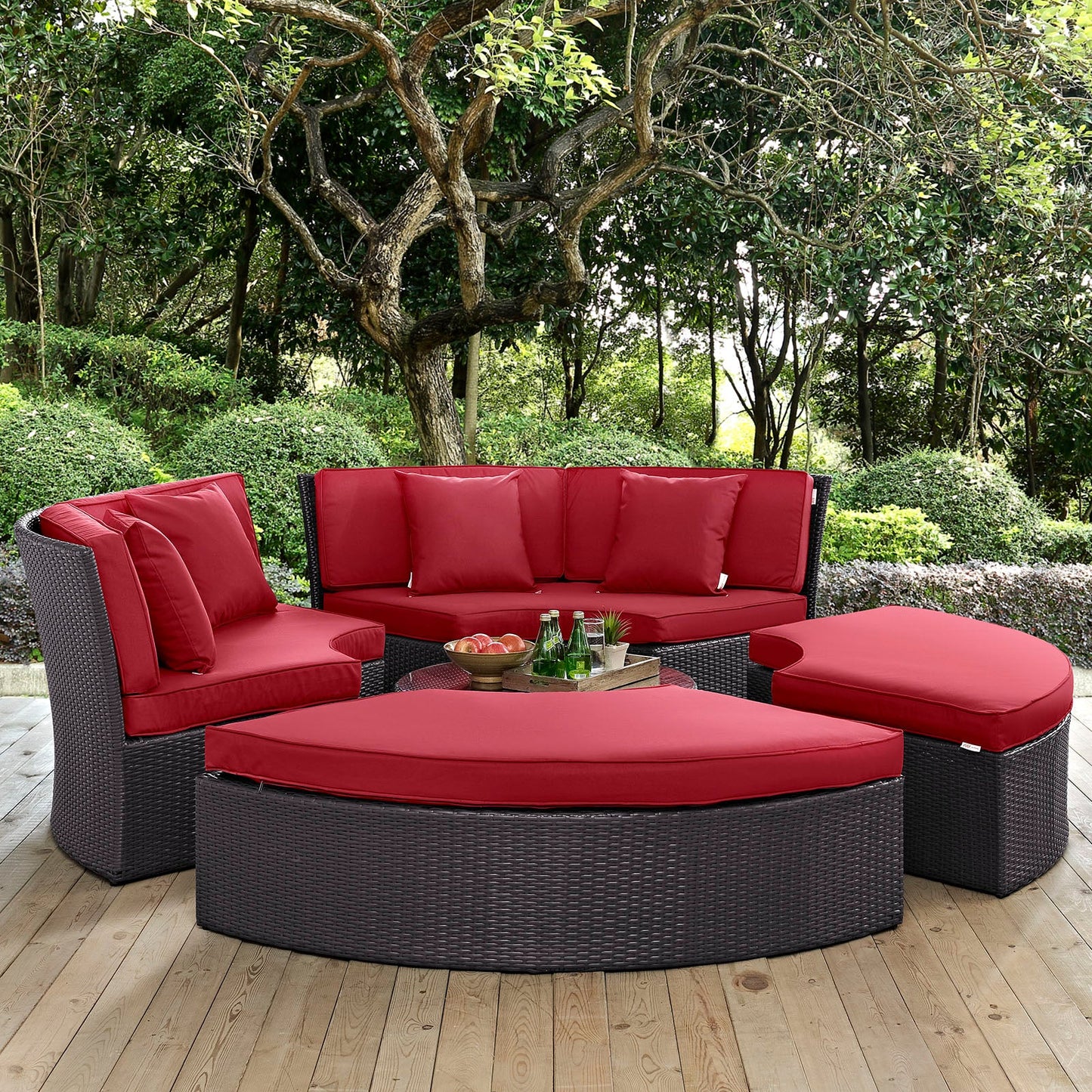 Convene Circular Outdoor Patio Daybed Set By Modway - EEI-2171