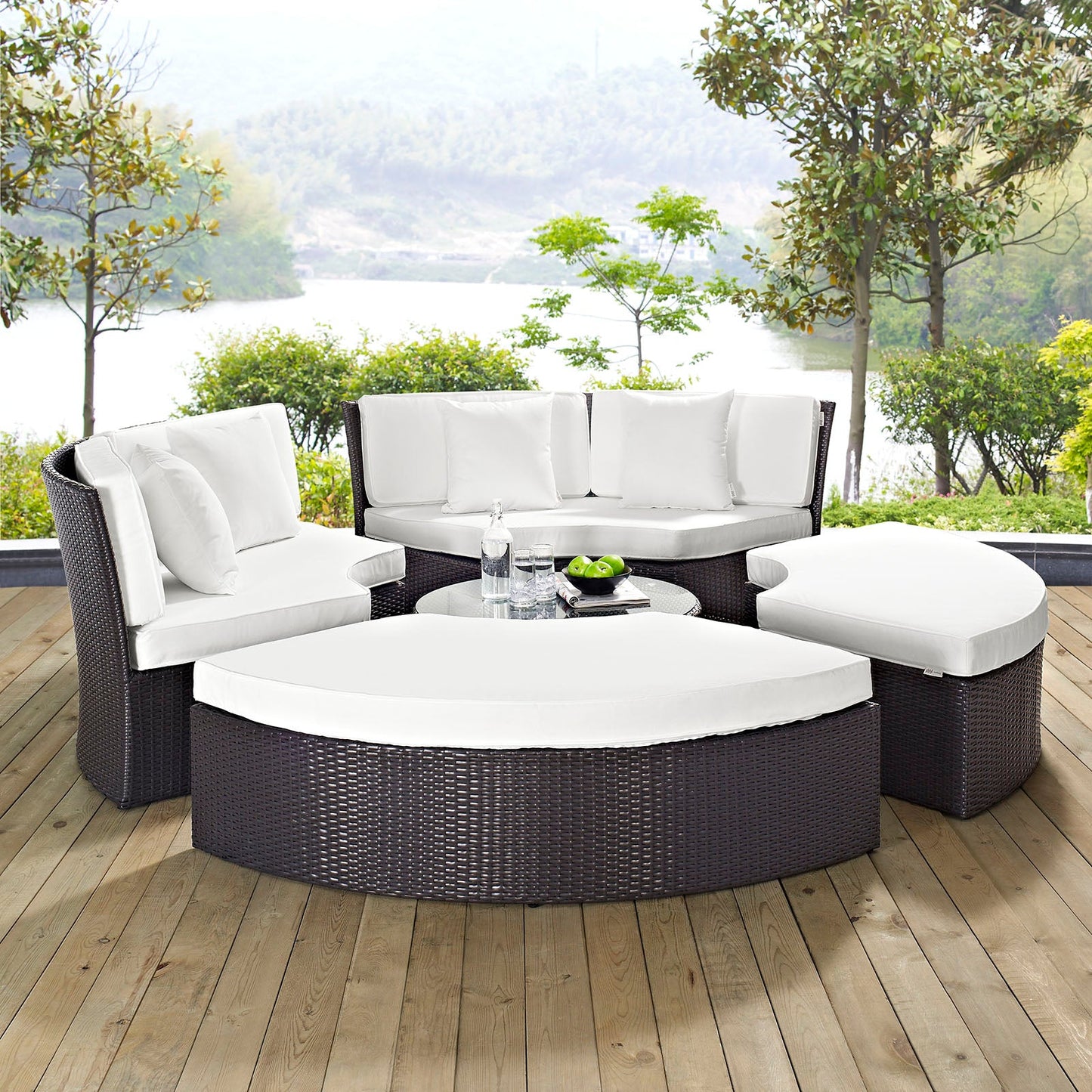 Convene Circular Outdoor Patio Daybed Set By Modway - EEI-2171