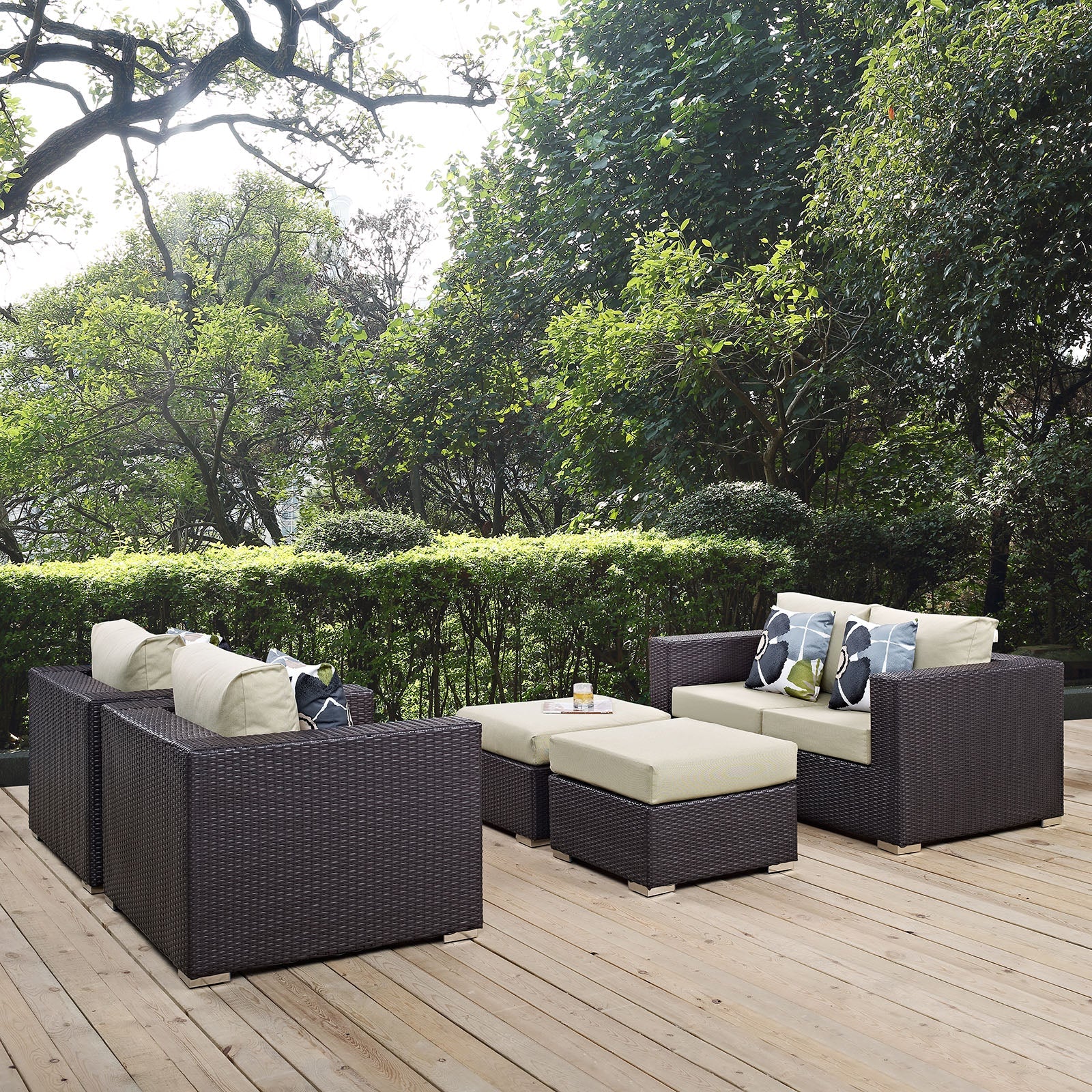 Convene 5 Piece Outdoor Patio Sofa Set By Modway - EEI-2351 | Outdoor Sofas, Loveseats & Sectionals - 2
