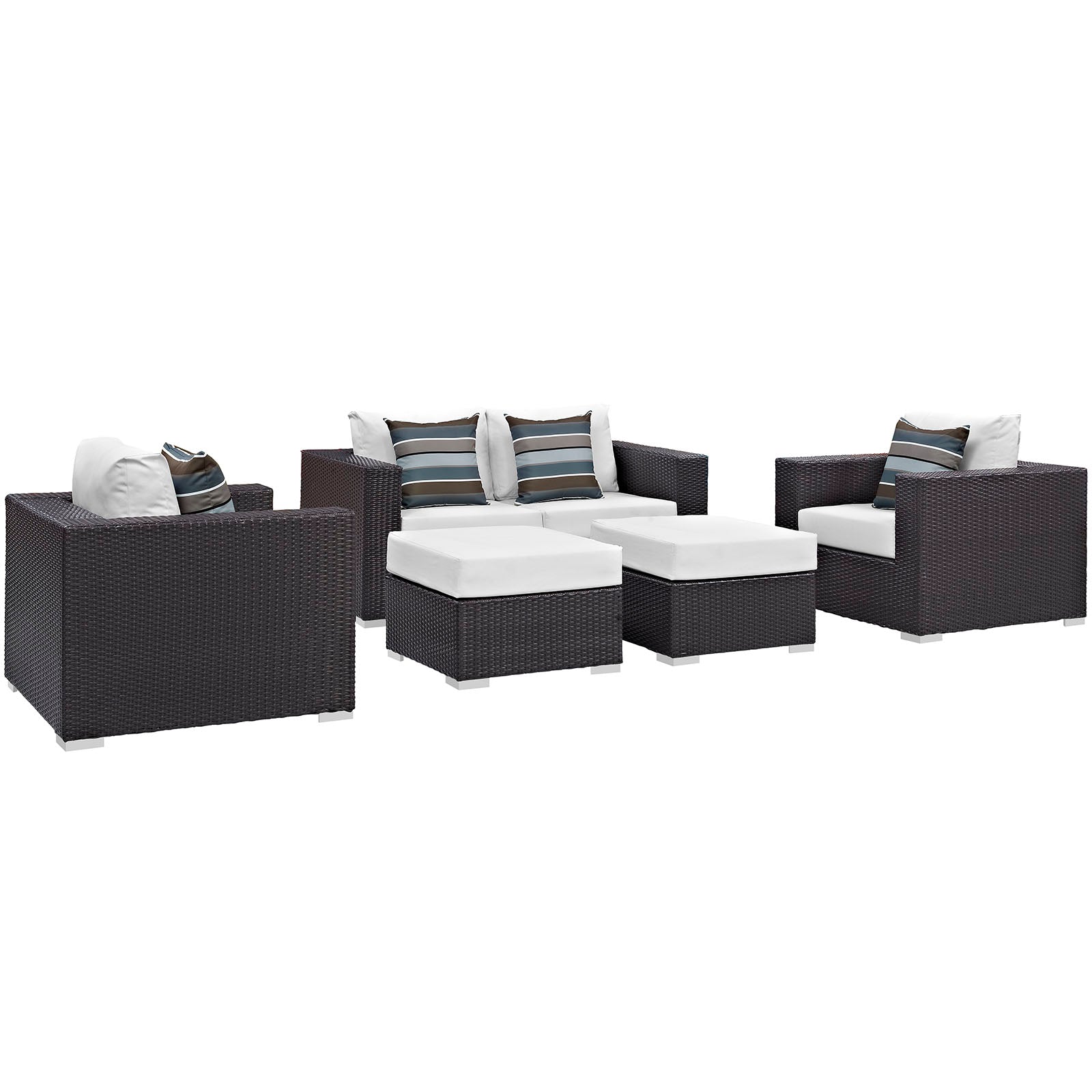 Convene 5 Piece Outdoor Patio Sofa Set By Modway - EEI-2351 | Outdoor Sofas, Loveseats & Sectionals - 32