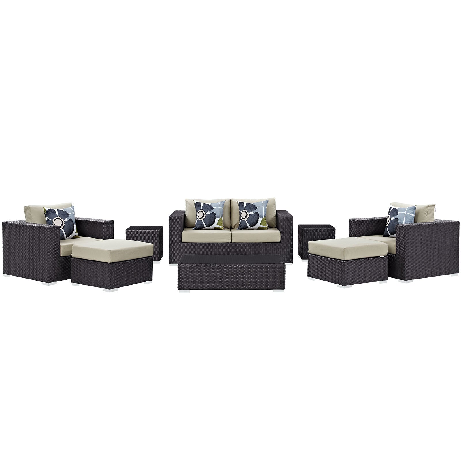 Convene 8 Piece Outdoor Patio Sofa Set By Modway - EEI-2352 | Outdoor Sofas, Loveseats & Sectionals - 2