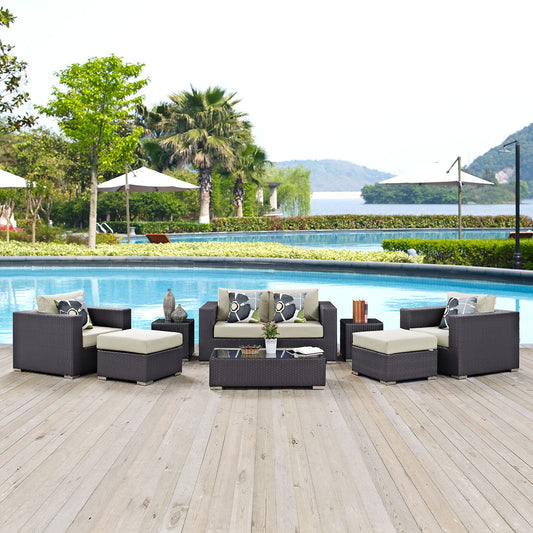 Convene 8 Piece Outdoor Patio Sofa Set By Modway - EEI-2352 | Outdoor Sofas, Loveseats & Sectionals