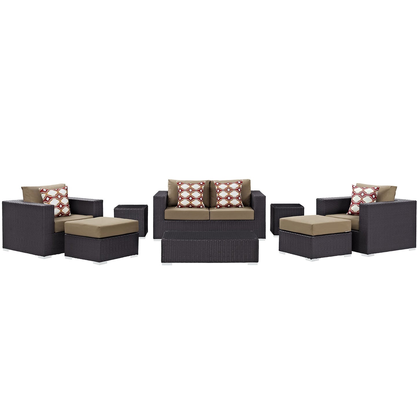 Convene 8 Piece Outdoor Patio Sofa Set By Modway - EEI-2352 | Outdoor Sofas, Loveseats & Sectionals - 9