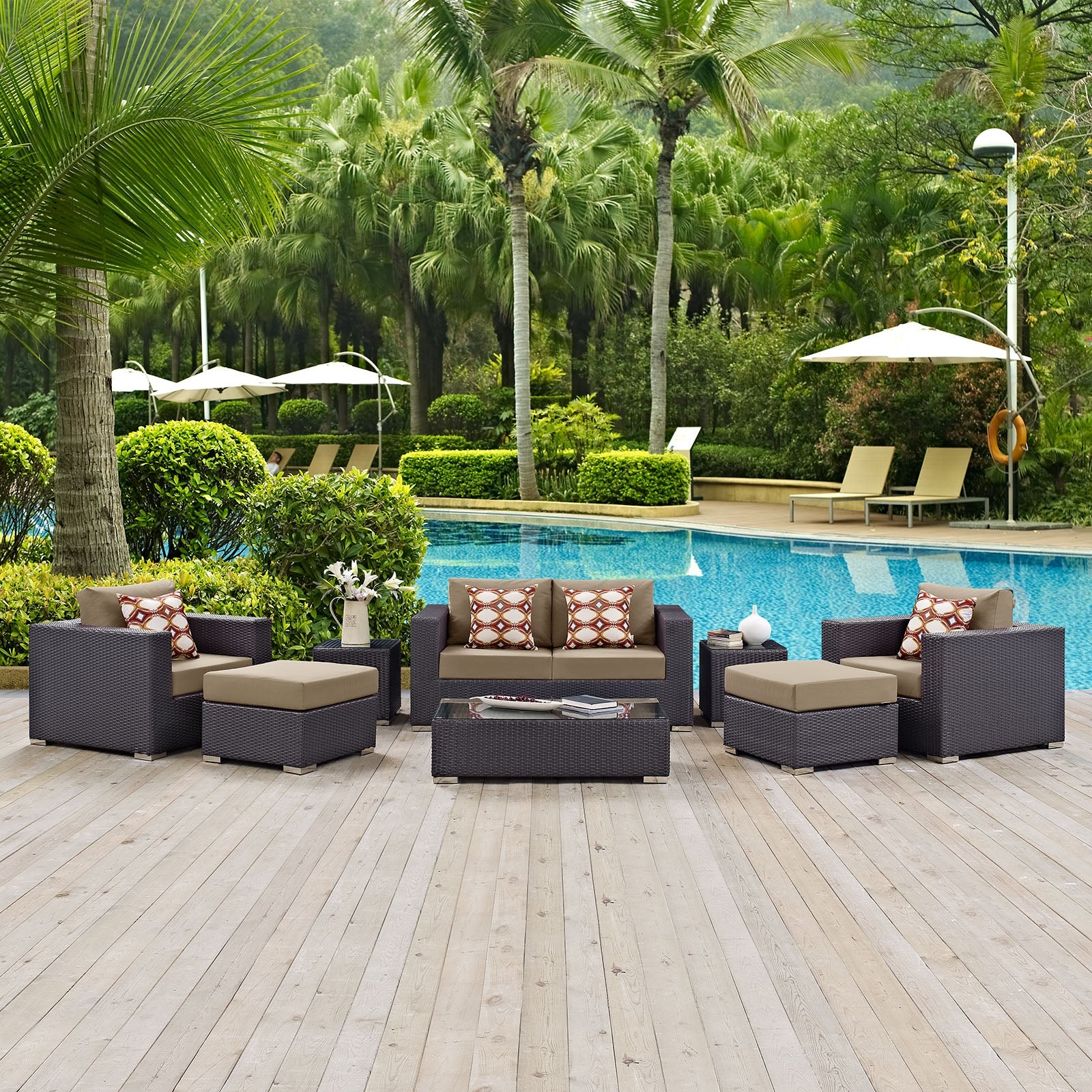 Convene 8 Piece Outdoor Patio Sofa Set By Modway - EEI-2352 | Outdoor Sofas, Loveseats & Sectionals - 8