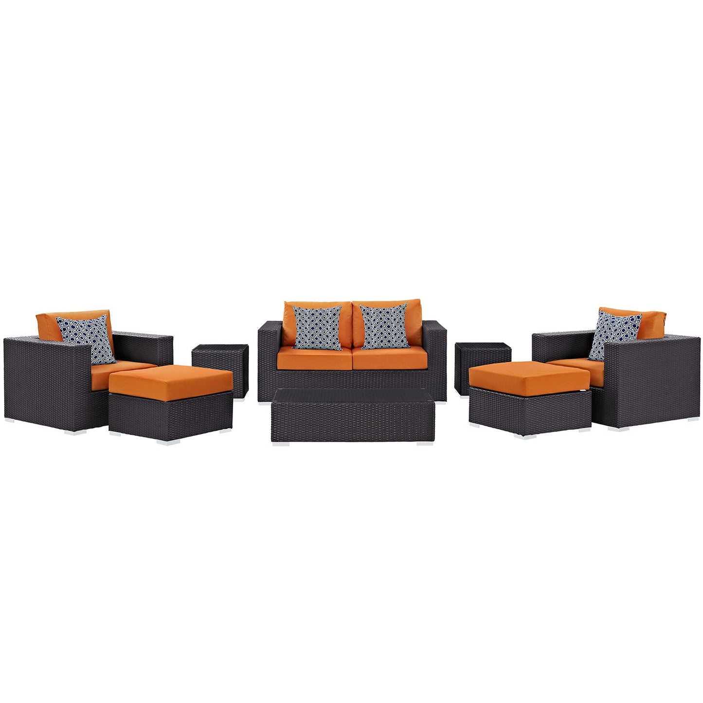 Convene 8 Piece Outdoor Patio Sofa Set By Modway - EEI-2352 | Outdoor Sofas, Loveseats & Sectionals - 16