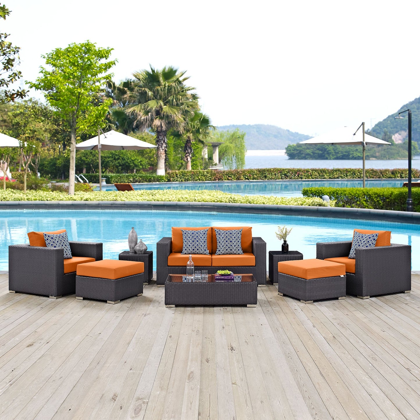 Convene 8 Piece Outdoor Patio Sofa Set By Modway - EEI-2352 | Outdoor Sofas, Loveseats & Sectionals - 15