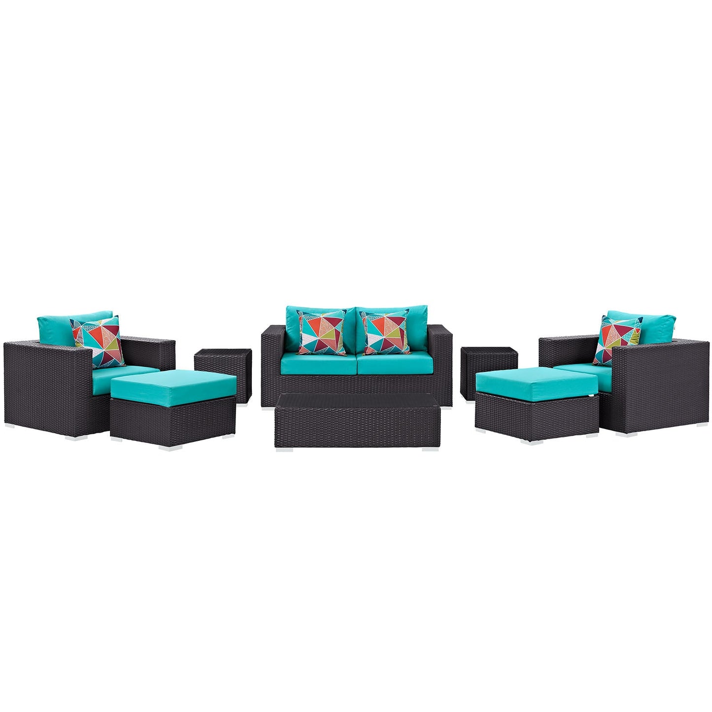 Convene 8 Piece Outdoor Patio Sofa Set By Modway - EEI-2352 | Outdoor Sofas, Loveseats & Sectionals - 30
