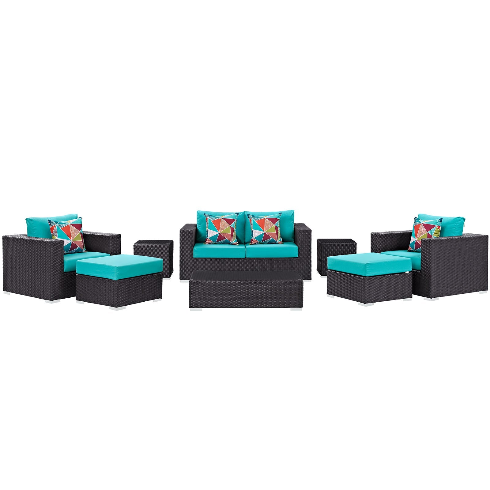Convene 8 Piece Outdoor Patio Sofa Set By Modway - EEI-2352 | Outdoor Sofas, Loveseats & Sectionals - 30