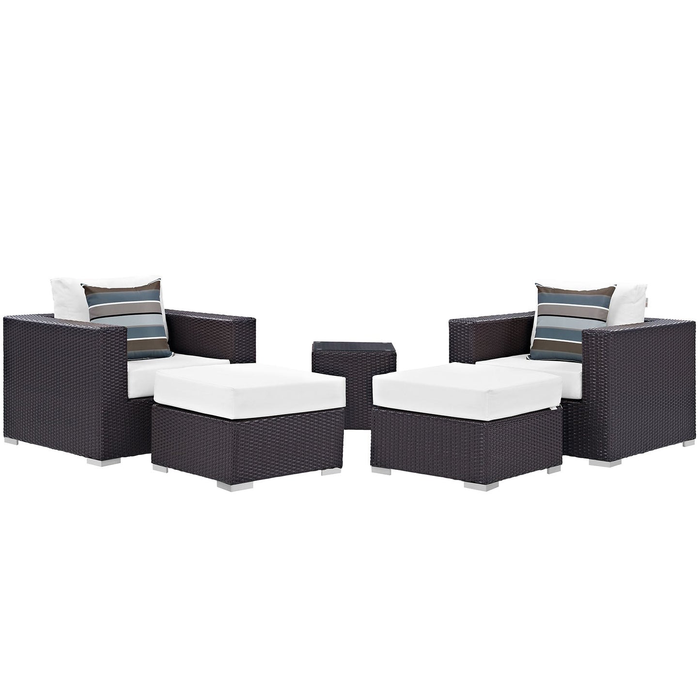 Convene 5 Piece Outdoor Patio Sectional Set By Modway - EEI-2366 | Outdoor Sofas, Loveseats & Sectionals - 38