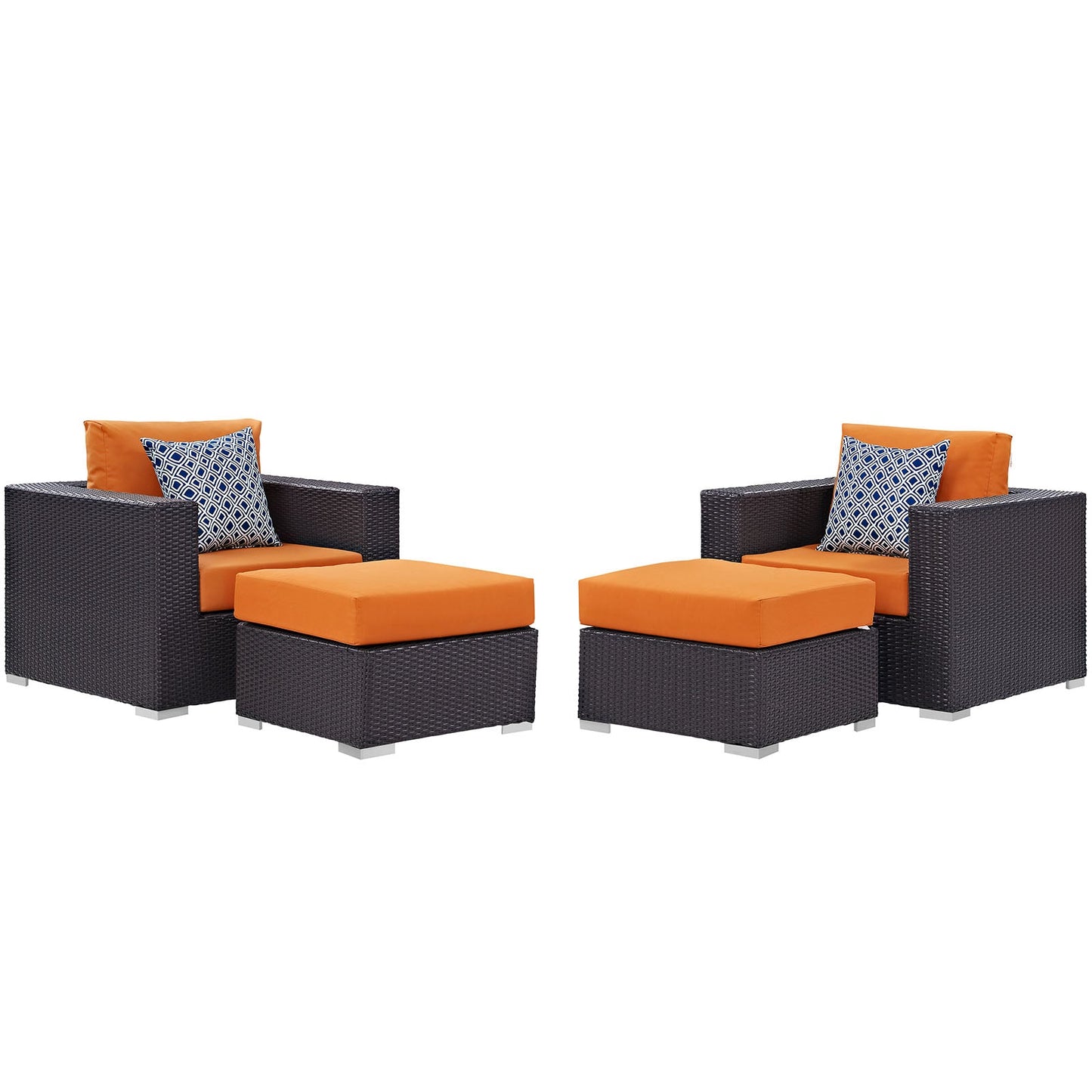 Convene 4 Piece Outdoor Patio Sectional Set By Modway - EEI-2367 | Outdoor Sofas, Loveseats & Sectionals - 12