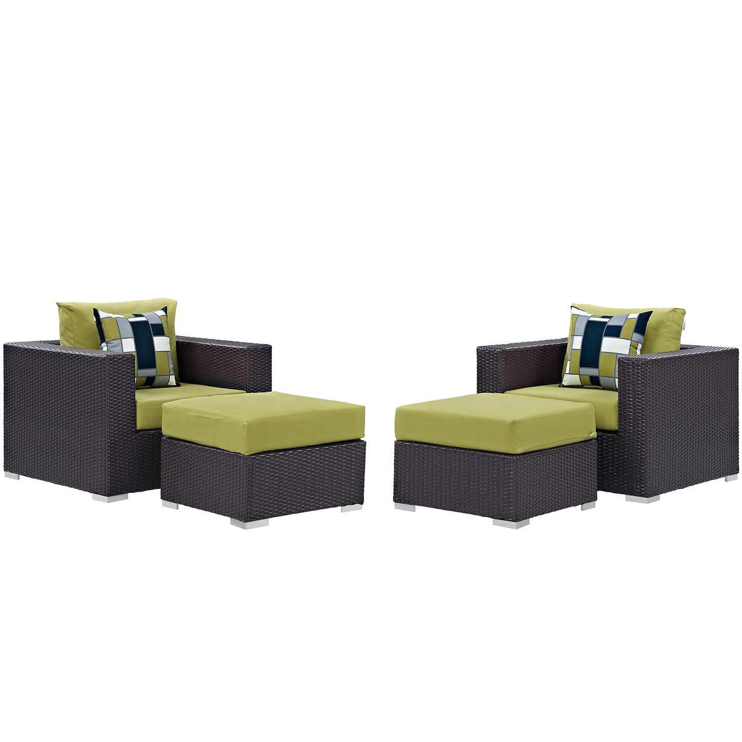 Convene 4 Piece Outdoor Patio Sectional Set By Modway - EEI-2367 | Outdoor Sofas, Loveseats & Sectionals - 17